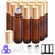 12 Pack Amber with Gold Caps