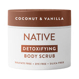 Native Detoxifying & Exfoliating Body Scrub for Women & Men, Sweet Peach & Nectar, Gentle Body Polish for Soft, Smooth Skin, Made Without Sulfates, 12 oz