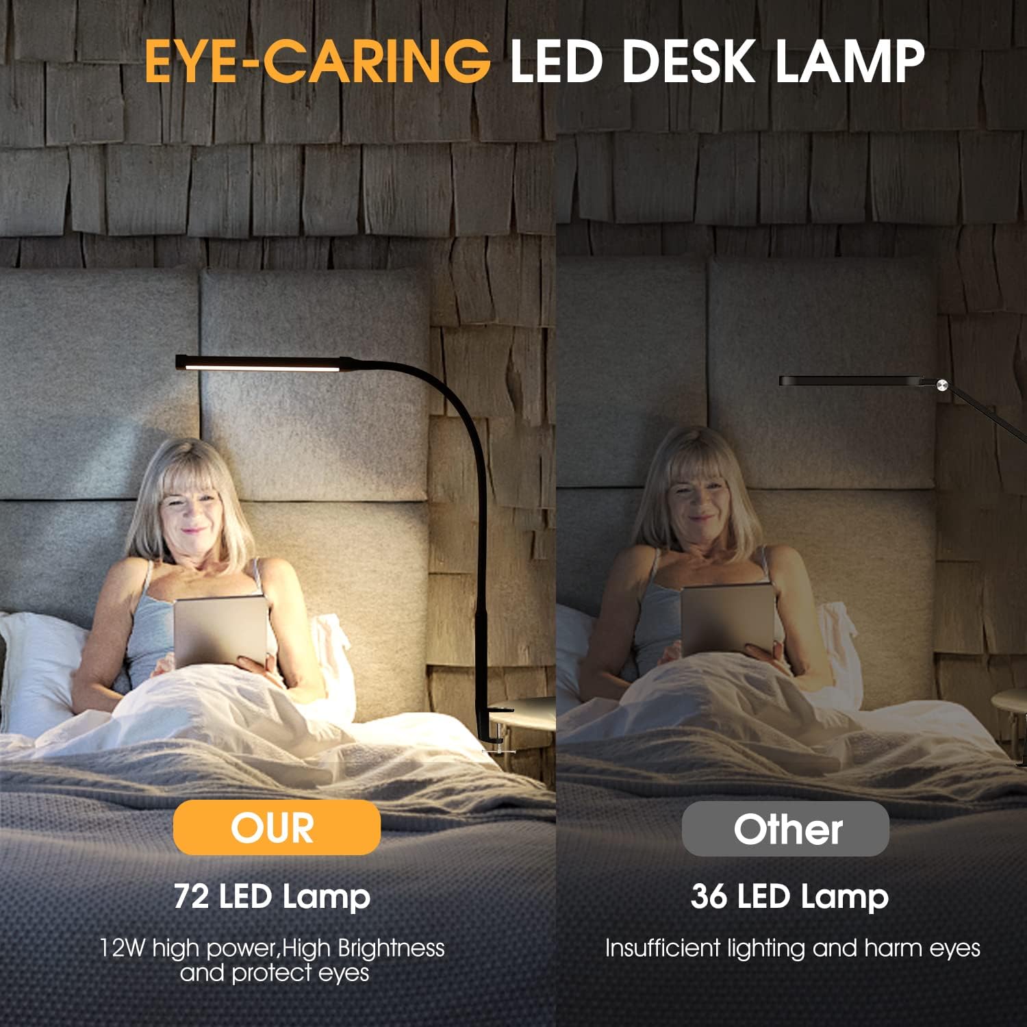 LED_Desk_Lamp_with_Clamp,_Eye-Caring_Clip_on_Lights_for_Home_Office,_3_Modes_10_Brightness,_Long_Flexible_Goose-Neck,_Metal,_Swing_Arm_Architect_Task_Table_Lamps_with_USB_Adapter,_Black/White_and_Silver