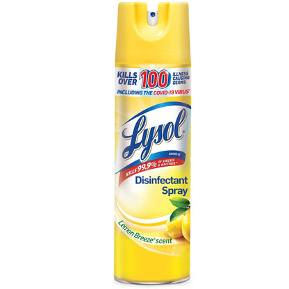 Lysol Disinfectant Spray, Household Essential Cleaning Supplies, Multi-Purpose Room Spray, Antibacterial Sanitizer Spray, Upholstery Deodorizer, Home and Bathroom