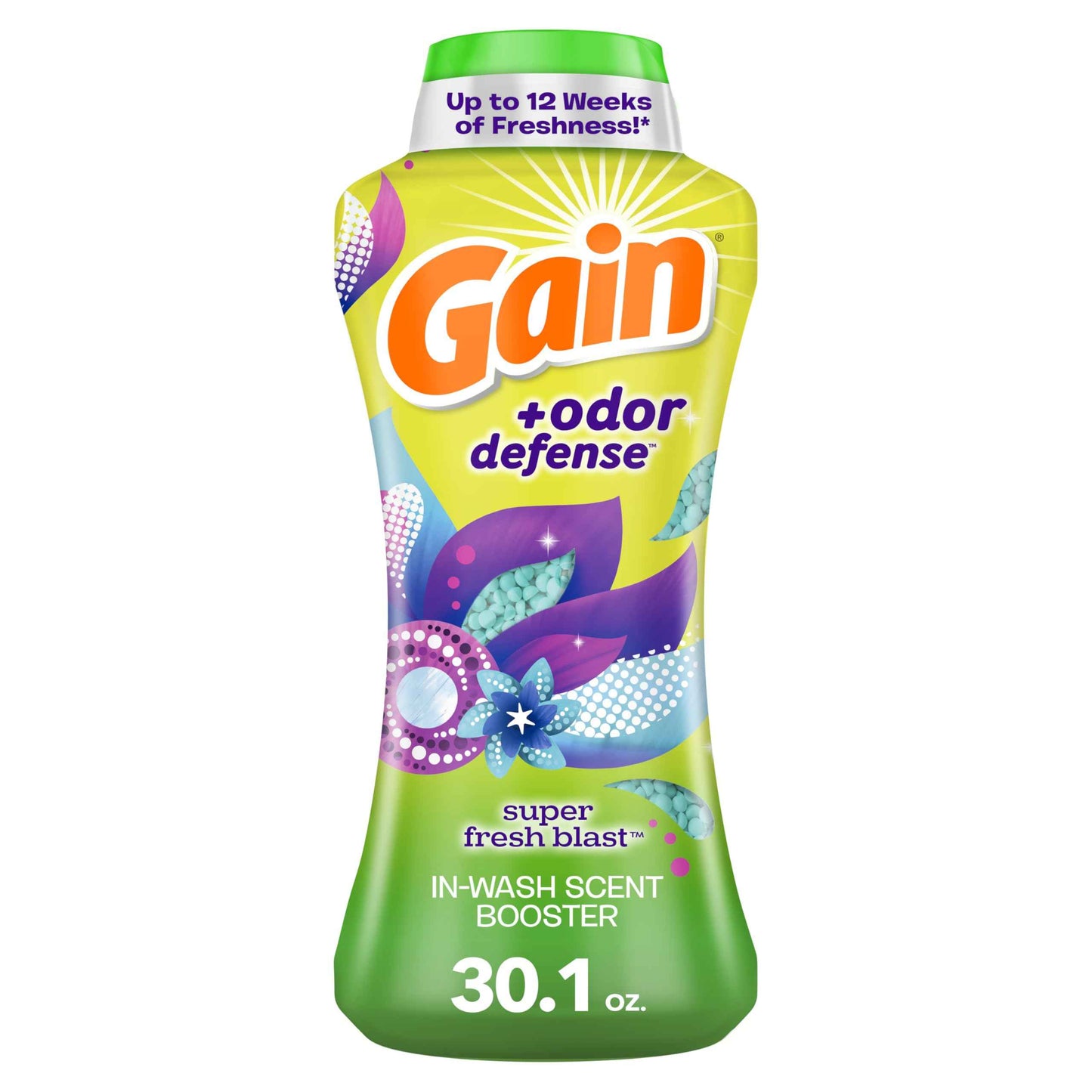 Gain Odor Defense In-wash Scent Booster, Super Fresh Blast scent, 2 in 1 Freshness plus Odor Protection, laundry scent beads