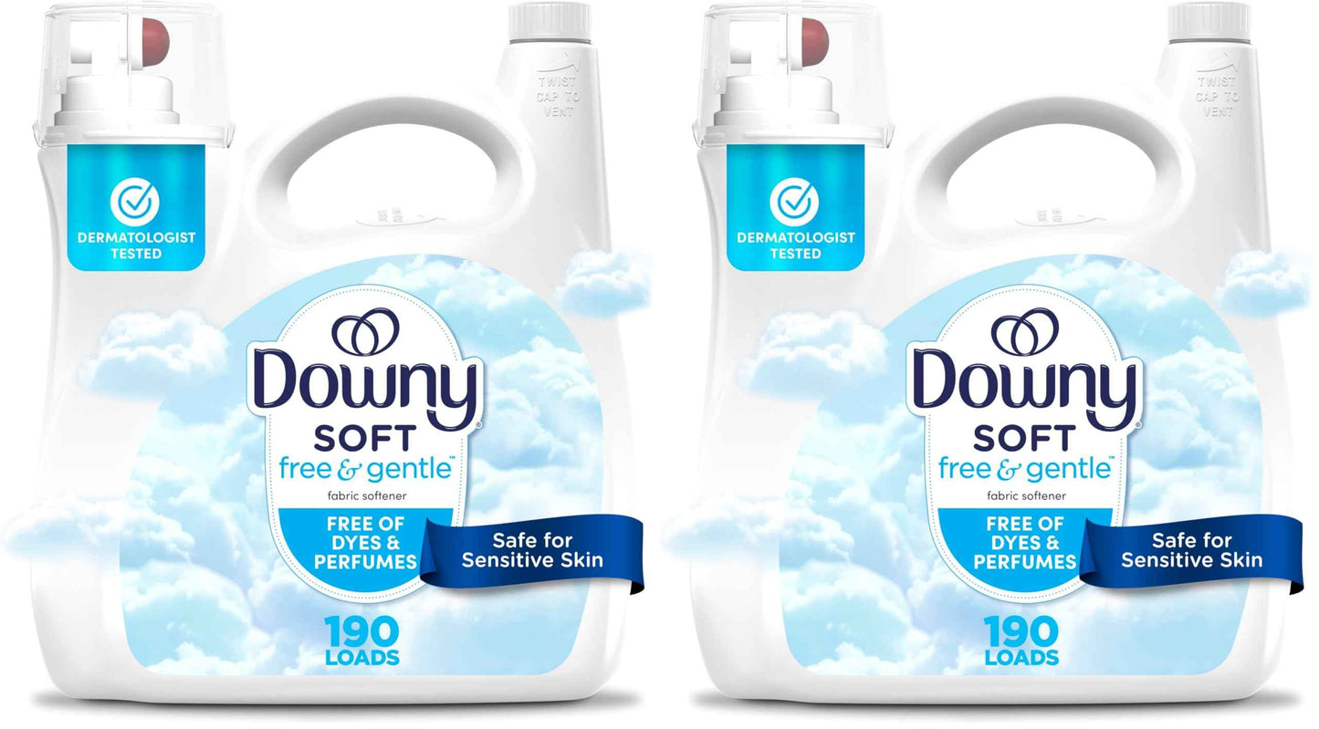 Downy Free & Gentle Liquid Fabric Softener, Hypoallergenic, Sensitive Skin Friendly Fabric Conditioner Liquid