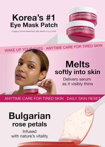 ISOI_Blemish_Care_Under_Eye_Patch_for_Dark_Circles,_Puffiness_and_Wrinkles,_Hydrating_Gel_Eye_Masks_with_Hyaluronic_Acid_&_Bulgarian_Rose_Oil,_Korean_Skin_Care_(90_pcs,_3.17_oz)