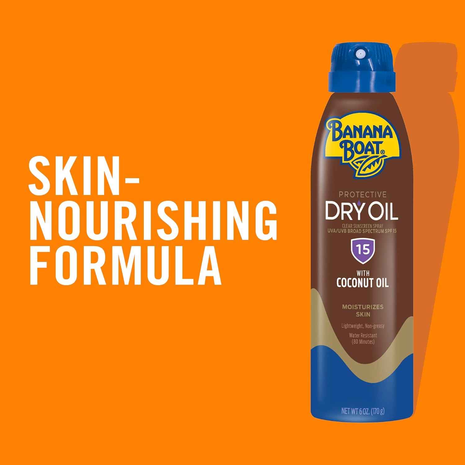 Banana Boat Dry Oil Tanning Spray Sunscreen SPF 15, 6oz | Protective Sun Tanning Oil with SPF 15 Sunscreen, Oxybenzone Free