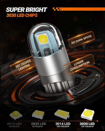 SEALIGHT_194_LED_Bulb_6000K_White,_License_Plate_Light,_Dome_Light,_T10_168_2825_W5W_3030_Bright_Chips_Wedge_for_Replacement_Light_Bulb,_Map_Trunk_Door_Courtesy_Dash_LED_Light_Bulb,Pack_of_10