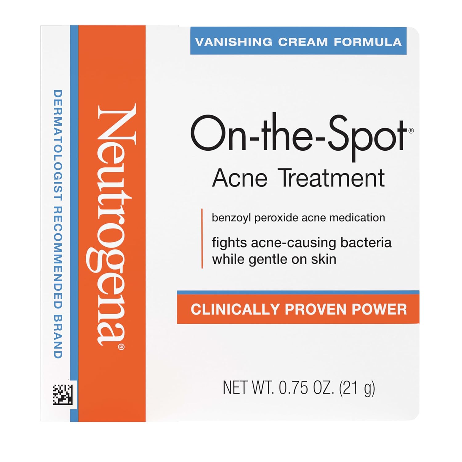 Neutrogena_On-The-Spot_Acne_Spot_Treatment_Cream_with_2.5%_Benzoyl_Peroxide,_Gentle_Face_Blemish_Medicine_for_Acne-Prone_Skin,_Vanishing_Formula,_Clinically_Proven_Day-1_Results,_0.75-Ounce_Tube