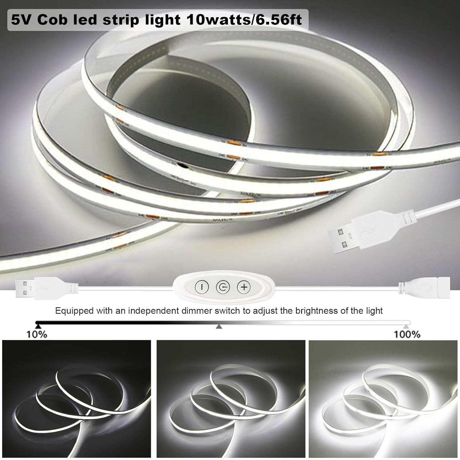 5v_COB_Led_Strip_Lights_USB_Powered_Cool_White/Natural_White/warm_white/Pink_CRI93+_6ft_Led_Tape_Light_with_Dimmer,_10W/2meter_Flexible_&_Dimmable_COB_Strips_for_Sewing_Machine_Desk_Cabinet_DIY_Lighting_Decor