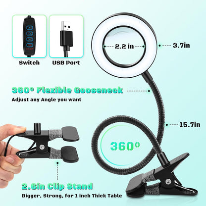 10X_Magnifying_Glass_with_Light,_Clip_on_Mganifier_with_Light,_48_LED_Desk_Magnifying_Glass_wtih_Clamp,_3_Modes_Dimmable_Magnifying_LED_Lamps_for_Bed_Work_Crafts_DIY_Repair