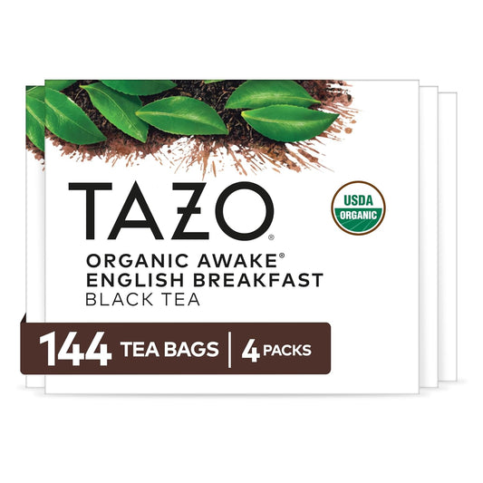TAZO_Organic_Awake_English_Breakfast_Black_Tea_Bags,_Bold_Traditional_Breakfast-Style_Black_Tea,_144_Total_Tea_Bags_(36ct_-_Pack_of_4)