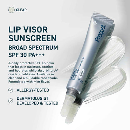 Prequel Skin Lip Visor. Mint Flavored with Non-Sticky Finish – Moisturizing Semi Gloss Balm Sunscreen for Daily Use - 2 Pack