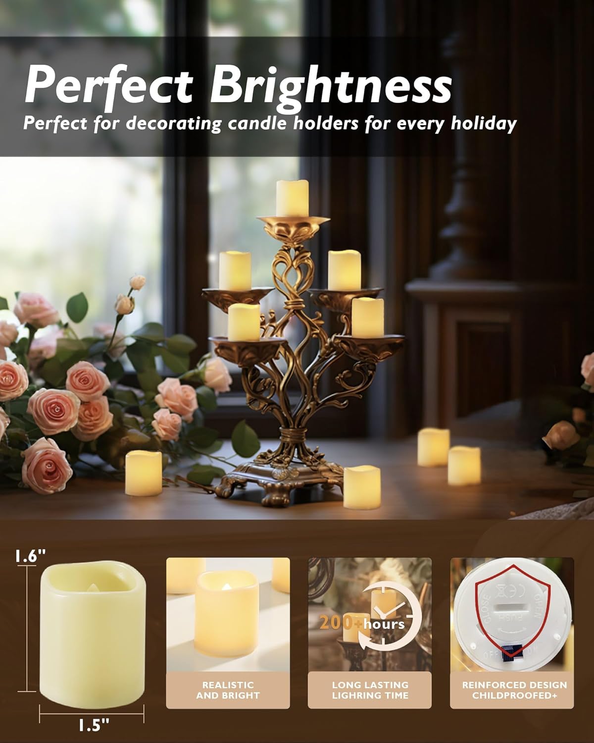 Homemory_24Pack_Flickering_Flameless_Votive_Candles,200+Hour_Electric_Fake_Candles,Battery_Operated_LED_Tealight_for_Wedding,Outdoor,Table,Halloween,Christmas_Decor(Warm_White,Battery_Included)