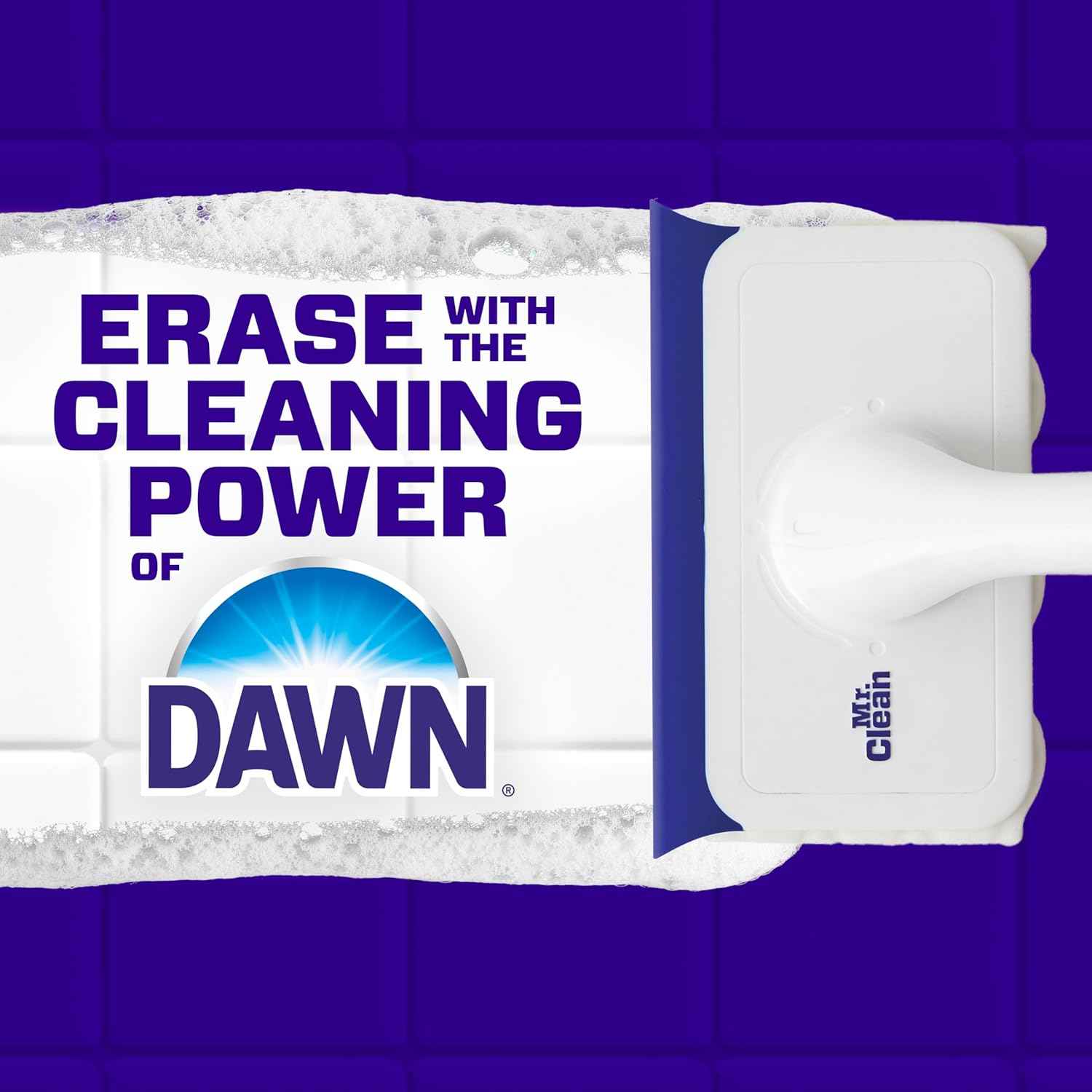 Mr. Clean Magic Eraser Shower & Tub Scrubber, Bathroom Cleaner, All in One Bathroom Cleaner, Lemon Starter Kit