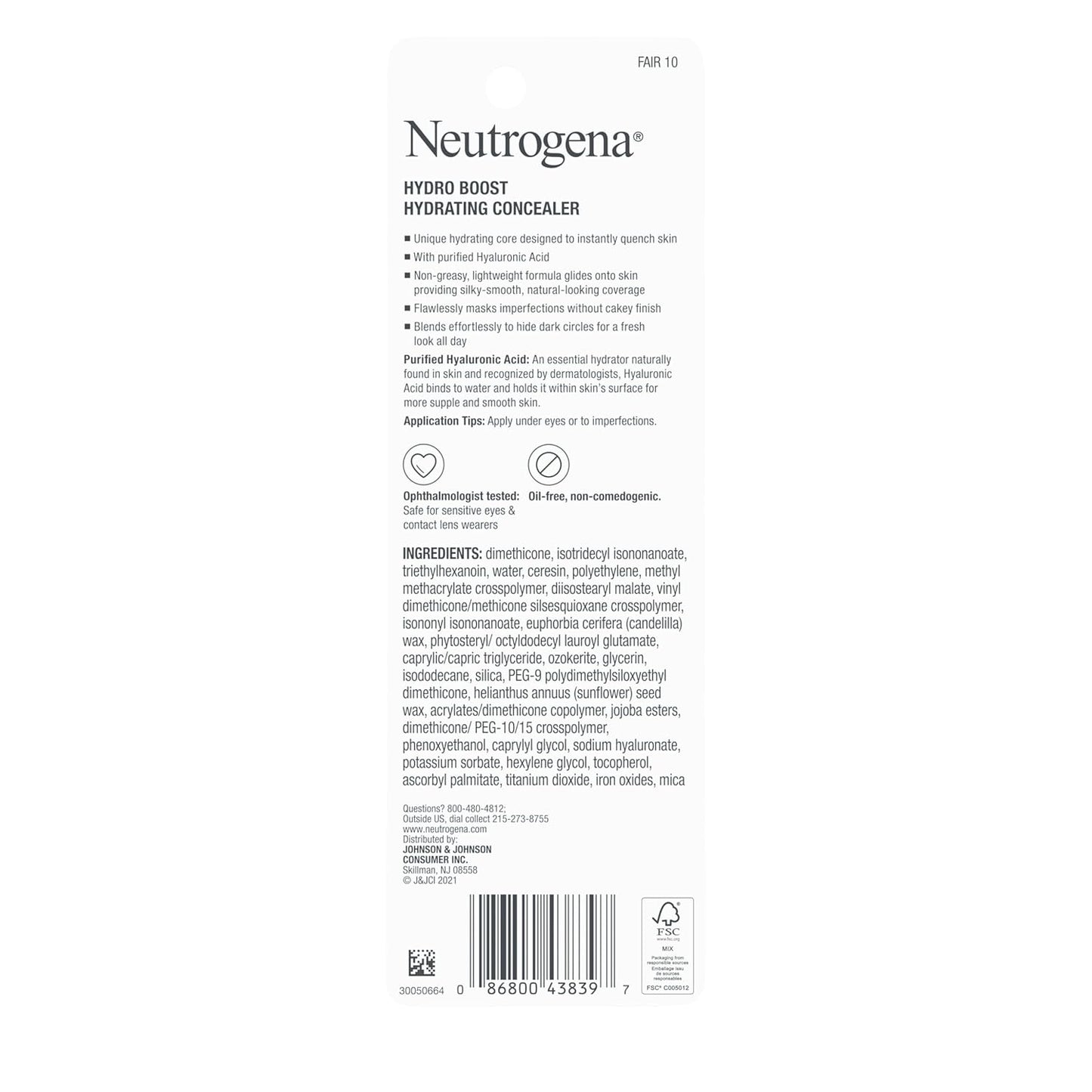 Neutrogena_Hydro_Boost_Hydrating_Concealer_Stick,_Oil-Free,_Lightweight_Cover-Up_Makeup_with_Hyaluronic_Acid_Refreshes_Dry_Skin_&_Provides_Buildable_Coverage,_10_Fair,_0.12_Oz
