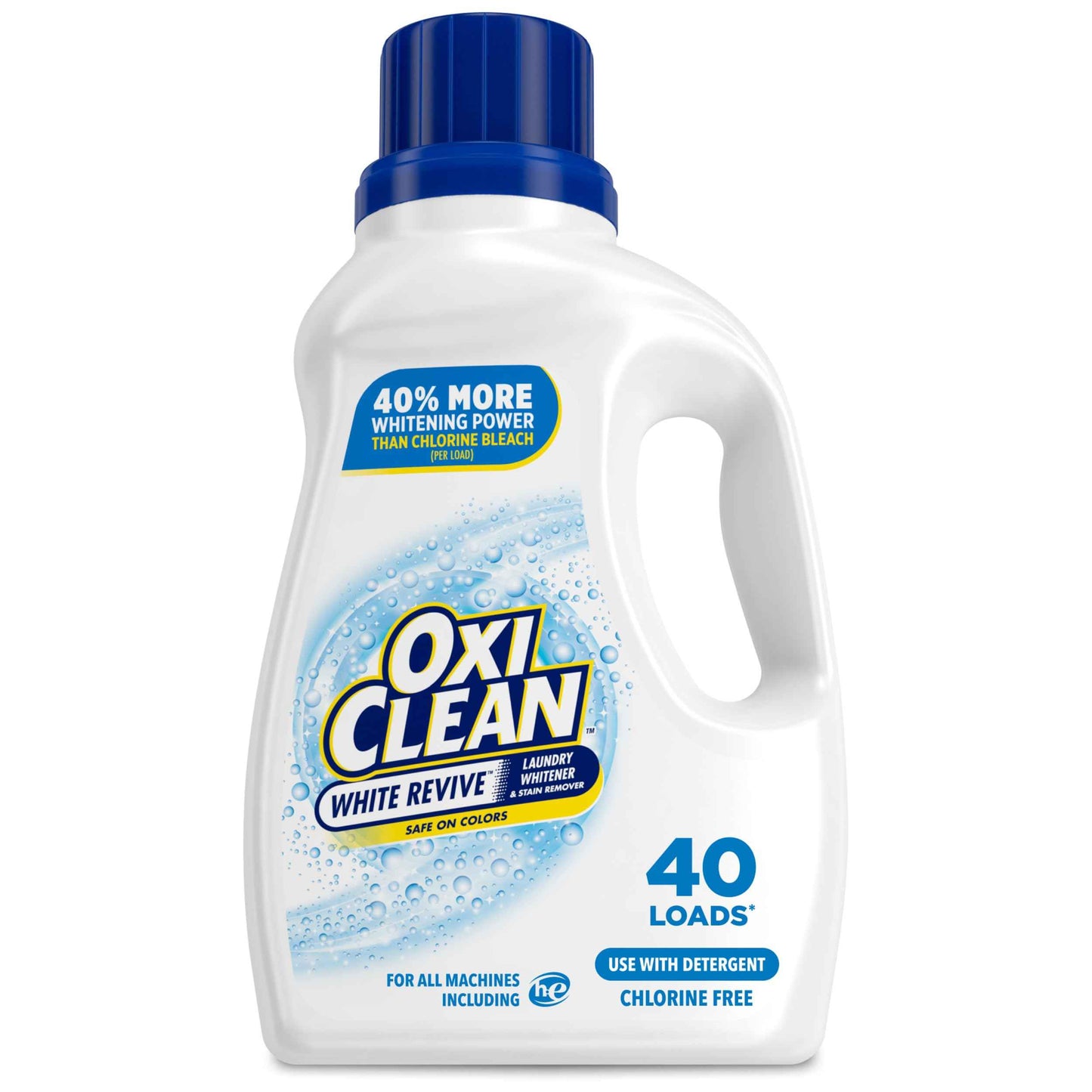 OxiClean White Revive Whitener & Stain Remover Liquid Additive, Water-Activated Oxygen Bleach for Laundry