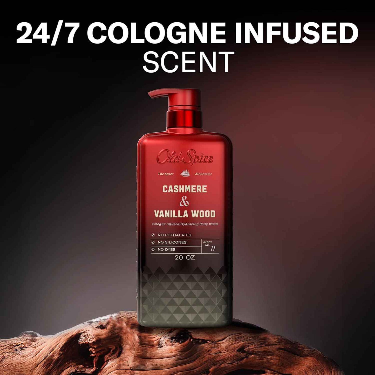 Old Spice Body Wash for Men, The Spice Alchemist Collection, 24/7 Cologne Infused Hydration, No Trade Off Formula, Free of Phthalates Silicones & Dyes, 20 oz