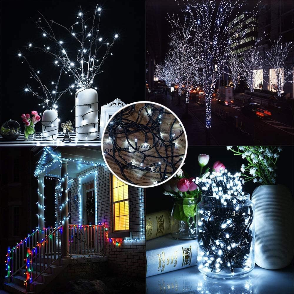 FULLBELL_Black_and_White_Christmas_Decorations,_Black_Christmas_Lights_33ft_100_LED_with_Memory_Function,_8_Modes_Gothic_String_Lights_for_Tree,_Goth_Home,_Indoor_Outdoor