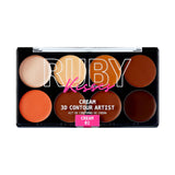 Ruby Kisses 3D Contour Cream Makeup Palette with Sculpt & Highlighting, Define Cheekbones Dark Medium Lightweight Multi-Palette, Creamy Finish