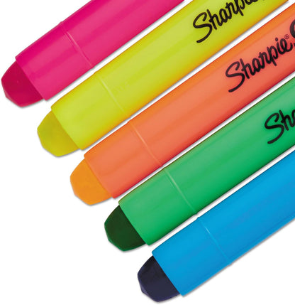 Sharpie_Gel_Highlighters,_Bullet_Tip,_Assorted_Fluorescent_Highlighter_Markers,_5_Count_Pack,_Smear_And_Bleed_Resistant,_Long-Lasting_And_Won'T_Dry_Out