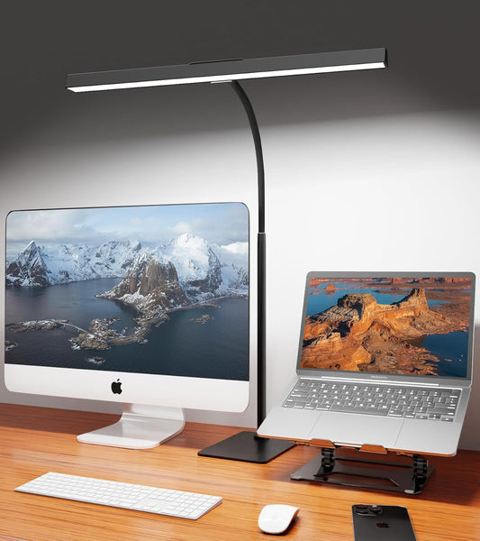 LED_Desk_Lamp_for_Home_Office_with_Base,_Eye-Caring_Architect_Task_Light_with_Adjustable_Gooseneck_12W_USB_Adapter_Touch_Control_5_Dimmable_Brightness_&_Color_Tall_Lamp_for_Reading,_Craft