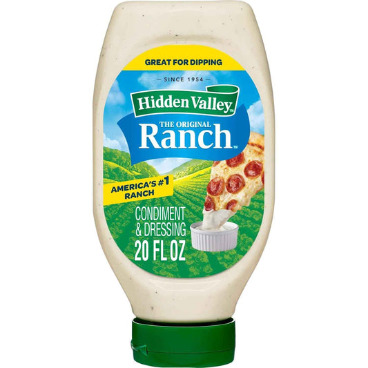 Hidden Valley Easy Squeeze Original Ranch Salad Dressing and Topping, 20 Ounce Bottle (Package May Vary)