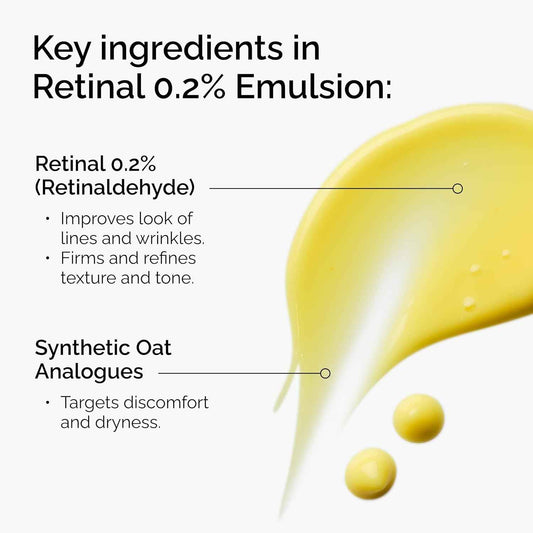 The Ordinary Retinal 0.2% Emulsion, High-Strength Retinoid Serum for Advanced Anti-Aging Support, 0.5 Fl Oz