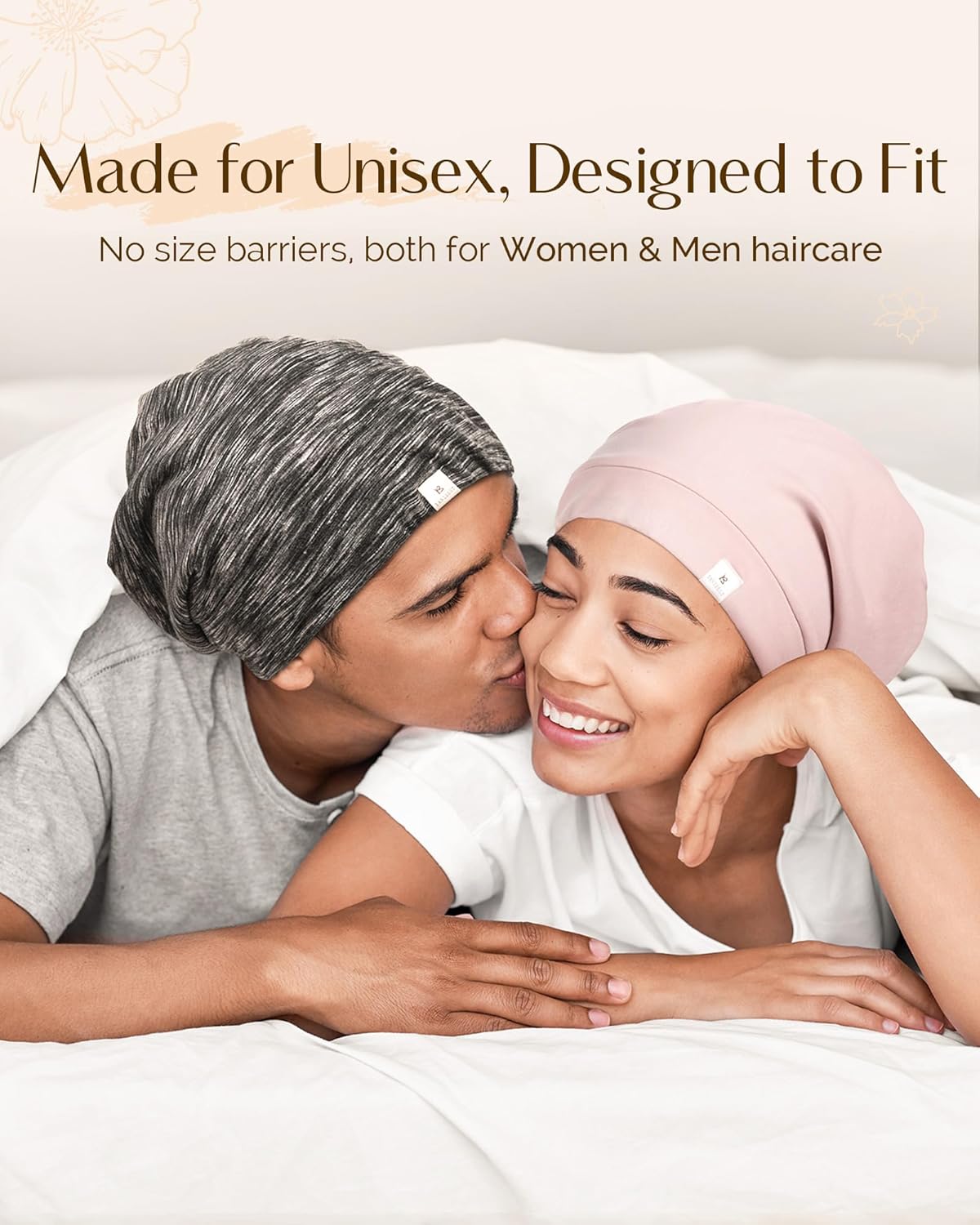 YANIBEST_Hair_Cover_Bonnet_Satin_Sleep_Cap_-_Adjustable_Stay_on_Silk_Lined_Slouchy_Beanie_for_Night_Sleeping_Surgical_Hats_Pure_Black