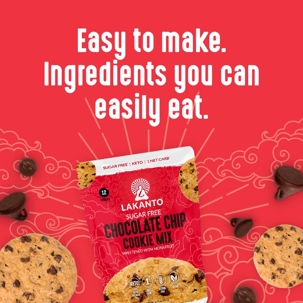 Lakanto_Sugar_Free_Chocolate_Chip_Cookie_Mix_-_Sweetened_with_Monk_Fruit_Sweetener,_Gluten_Free,_Keto_Diet_Friendly,_Vegan,_2g_Net_Carb,_Almond_Flour,_Sea_Salt_(12_Cookies)