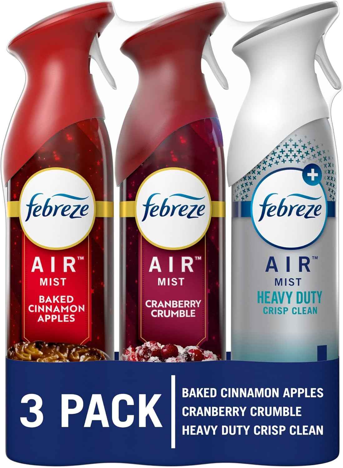 Febreze Air Mist Air Freshener Spray, Odor-Fighting Room Spray for Home, Bathroom, & Kitchen, Holiday Scents