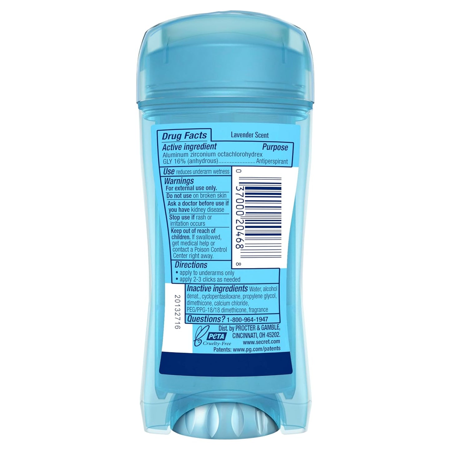 Secret_Fresh_Antiperspirant_Deodorant_for_Women,_72hr_Breathable_Sweat_&_Odor_Protection,_Instant_Freshness_&_Gentle,_PH_Balancing_Minerals,_Clear_Gel,_Relaxing_Lavender_Scent,_3.4_oz