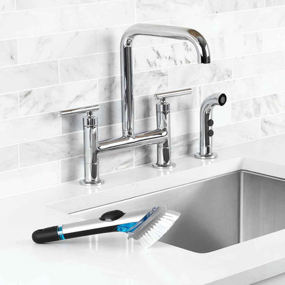 OXO Steel Soap Dispensing Dish Brush, Dish Scrubber