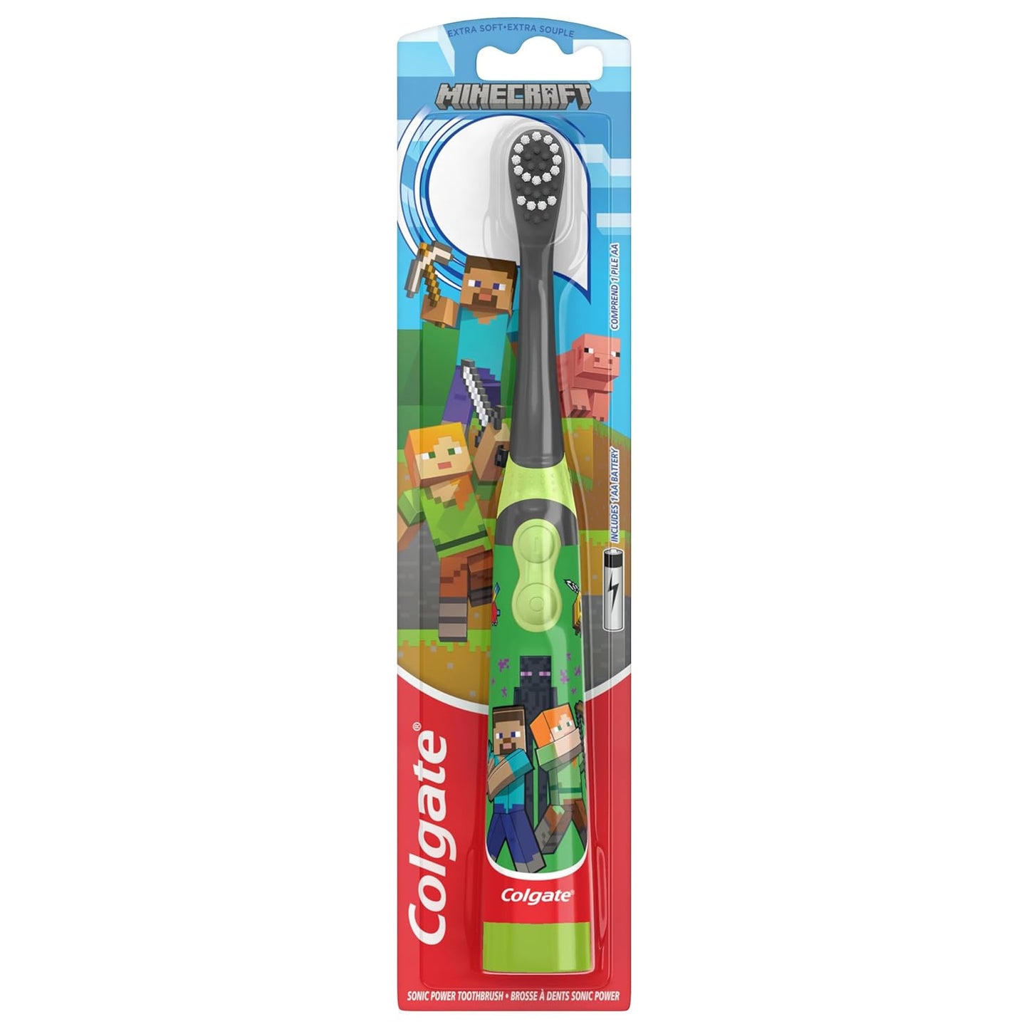 Colgate_Kids_Battery_Powered_Minecraft_Toothbrush,_Extra_Soft_Kids_Battery_Toothbrush_with_1_AA_Battery_Included,_Made_for_Ages_3_and_Up,_Features_Easy_On_and_Off_Switch,_Flat_Lay_Handle,_1_Count