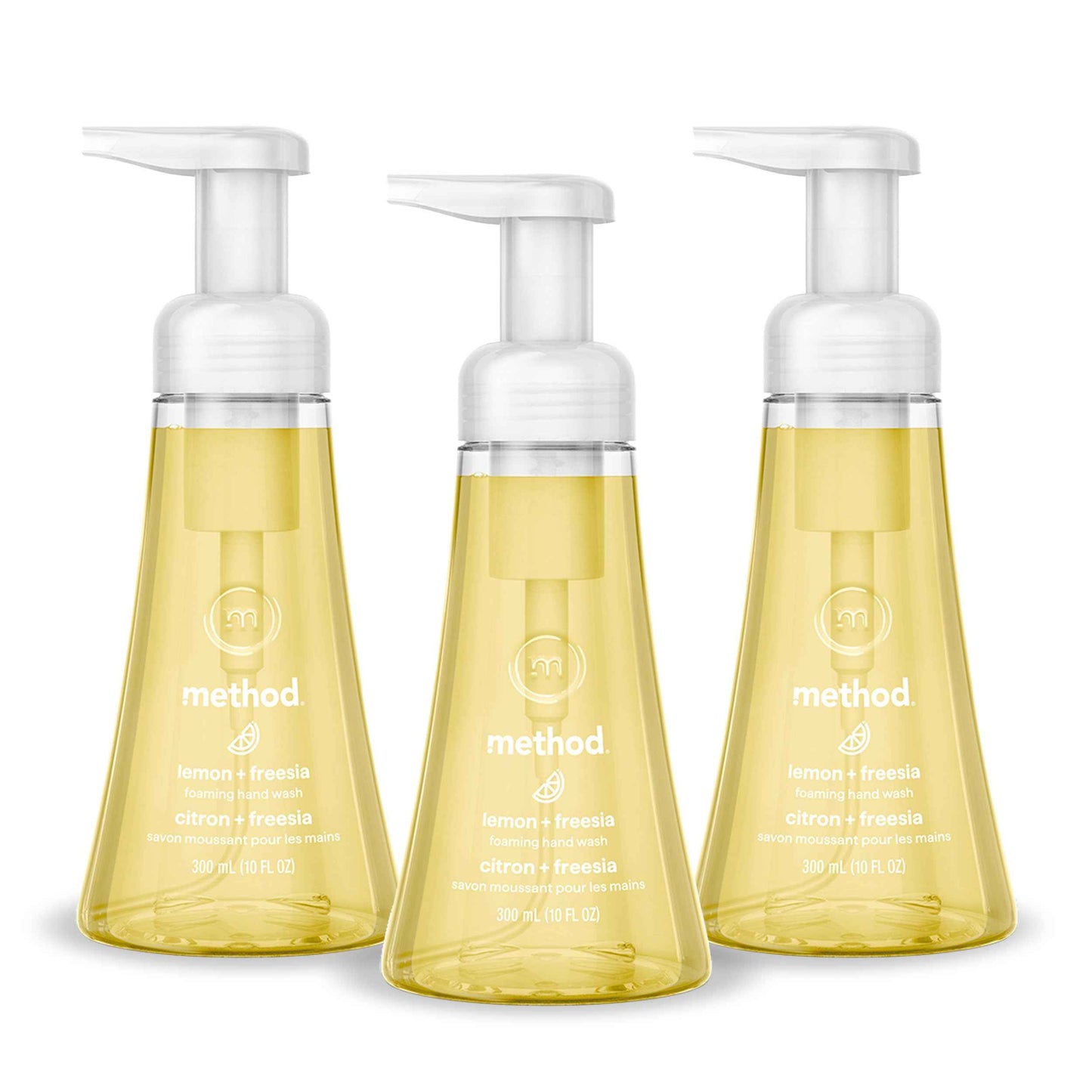 Method Foaming Hand Wash, Lemon + Freesia, 10 fl oz, 3 pack