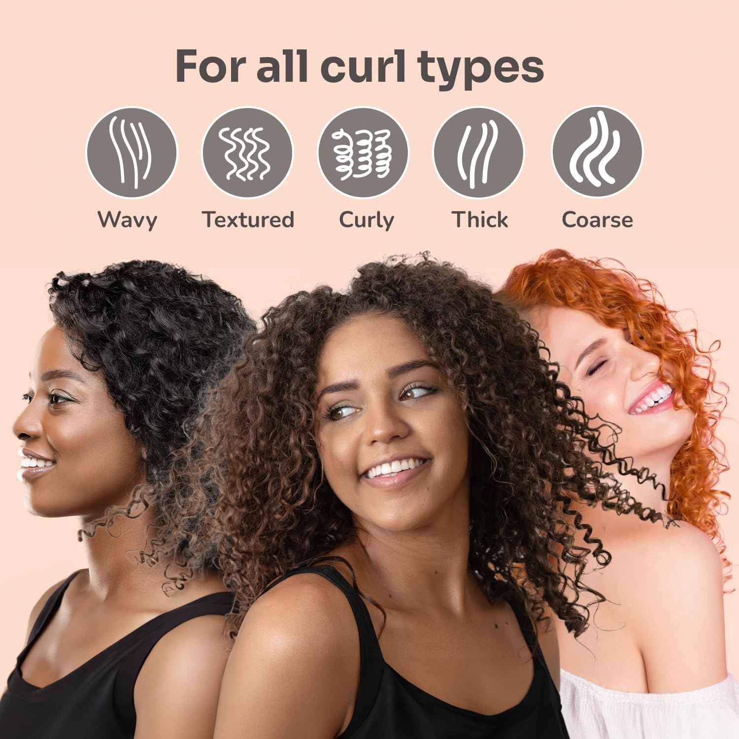 Wet Brush Go Green Curl Detangler Hair Brush, Pale Pink, Ultra-Soft IntelliFlex Detangling Bristles Glide Through Tangles with Ease, Great For Curls, No Split Ends & Pain-Free for Wet or Dry Hair