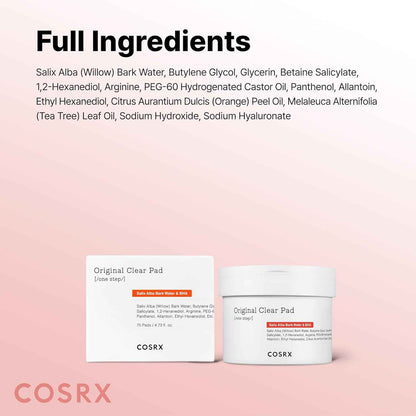 COSRX BHA Toner Pads, 70 Sheets, Exfoliating Pads for Dead Skin & Blackheads, Minimize Pores, Prevent Breakouts, Improve Skin Texture, Korean Skin Care