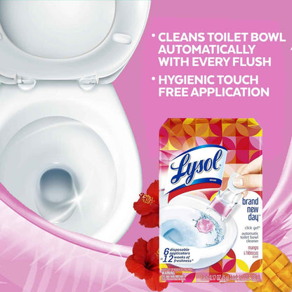 Lysol Click Gel Automatic Toilet Bowl Cleaner, Toilet Gel Stamp, Toilet Freshener, Bathroom Essentials