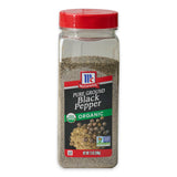 McCormick Black Pepper, Pure Ground, Organic, Non GMO, Enjoy Distinctive Pepper Flavor While Cooking & Tableside