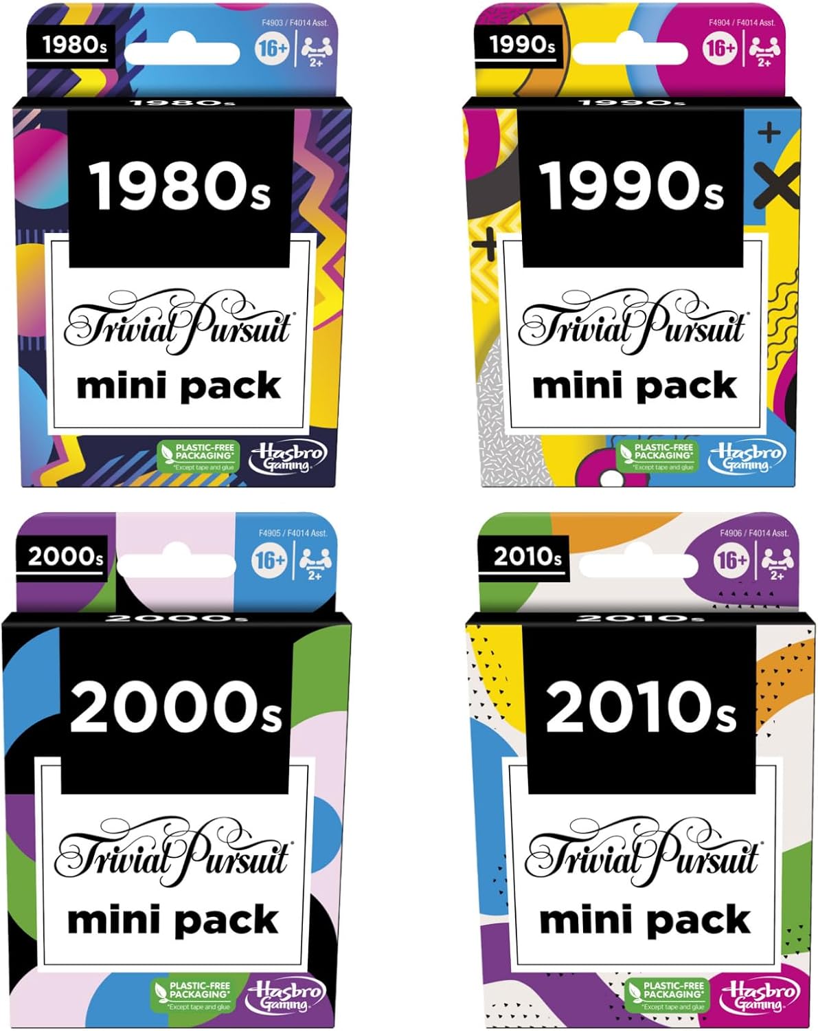 Hasbro_Games_Trivial_Pursuit_Mini_Packs_Multipack,_Fun_Trivia_Questions_for_Adults_and_Teens_Ages_16+,_Includes_4_Game_Featuring_4_Decades