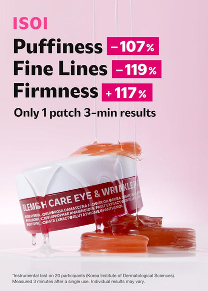 ISOI_Blemish_Care_Under_Eye_Patch_for_Dark_Circles,_Puffiness_and_Wrinkles,_Hydrating_Gel_Eye_Masks_with_Hyaluronic_Acid_&_Bulgarian_Rose_Oil,_Korean_Skin_Care_(90_pcs,_3.17_oz)