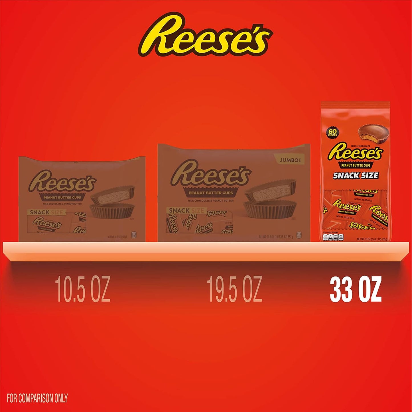 REESE'S_Milk_Chocolate_Snack_Size_Peanut_Butter_Cups,_Candy_Bag,_33_oz_(60_Pieces)