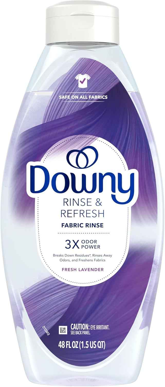 Downy RINSE & REFRESH Laundry Odor Remover and Fabric Softener, Safe on ALL Fabrics, Gentle on Skin, HE Compatible