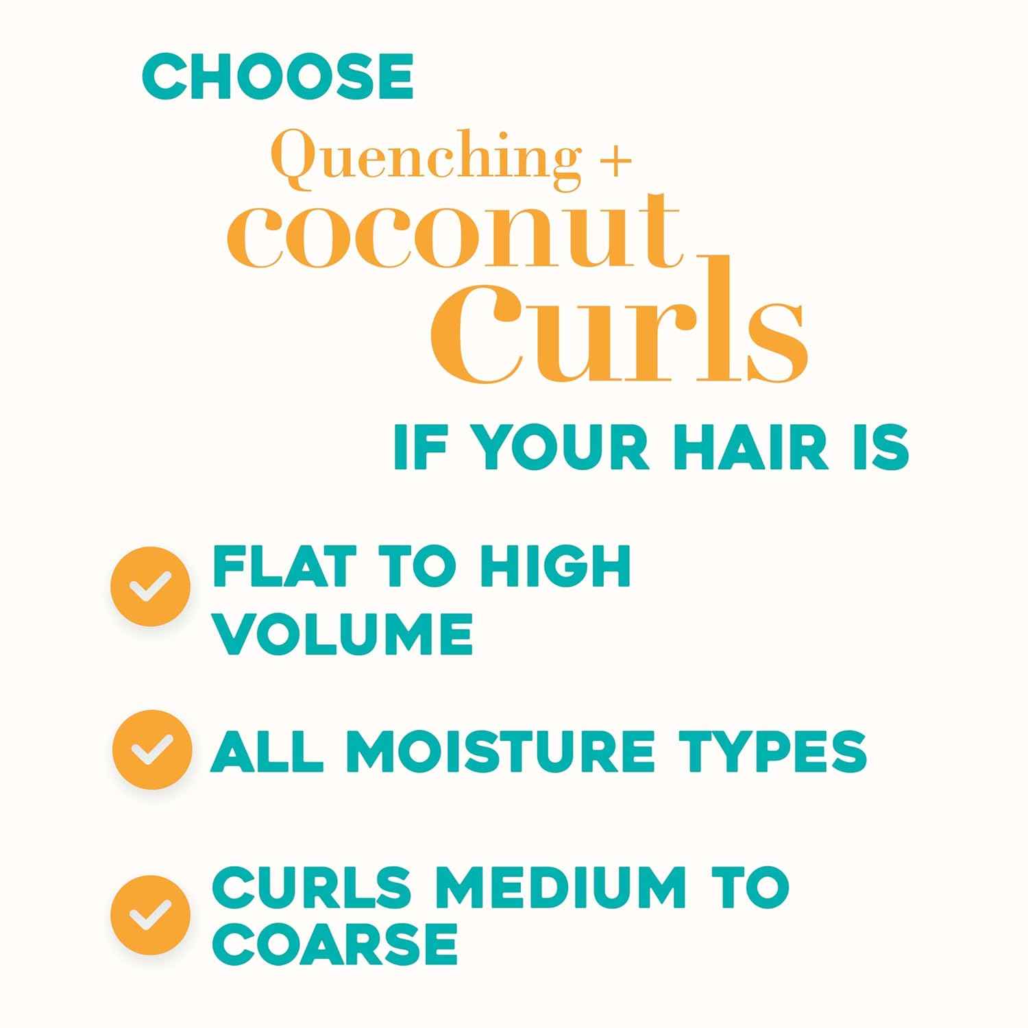OGX Quenching + Coconut Curls, Moisturizing Conditioner for Curly Hair, Detangling, Curl Enhancing