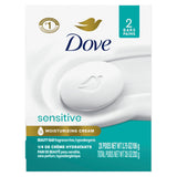 Dove Beauty Bar Soap Sensitive, for Sensitive Skin, Fragrance Free and Hypoallergenic
