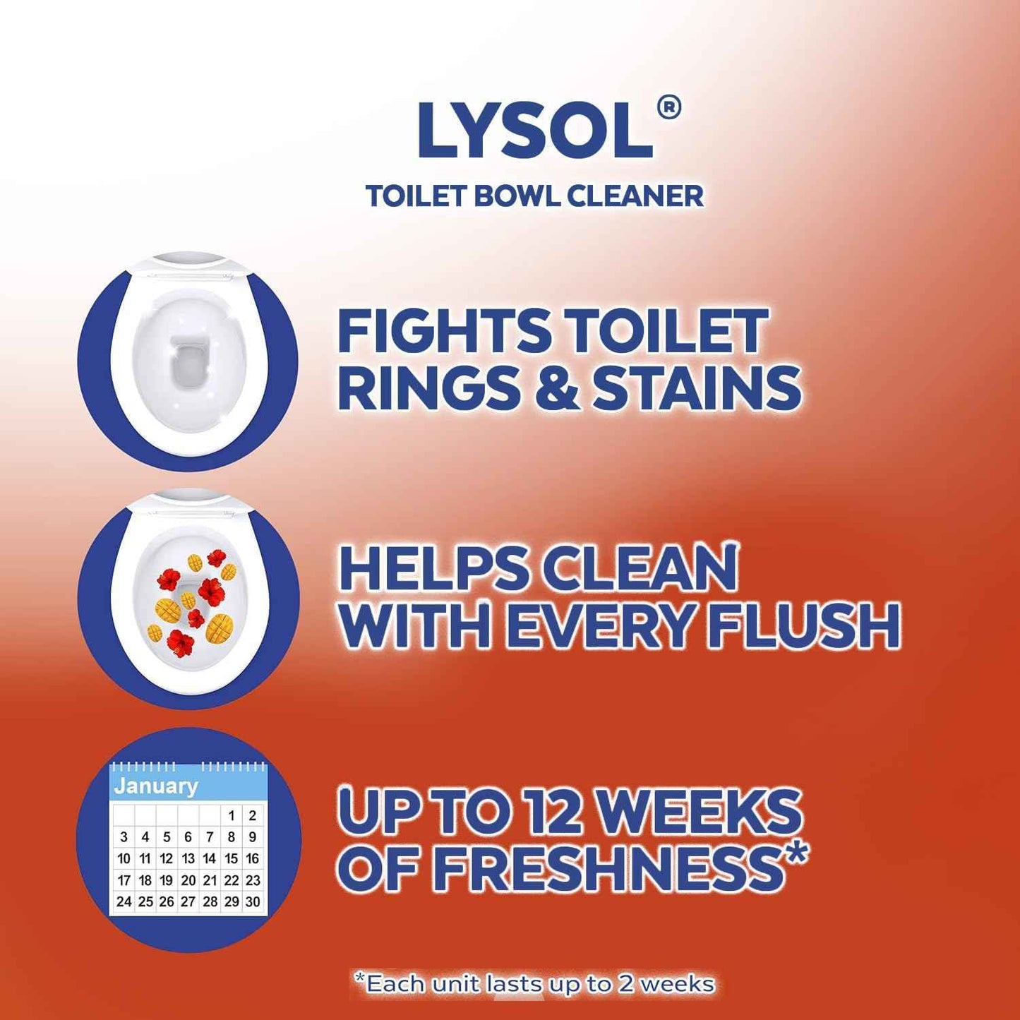 Lysol Click Gel Automatic Toilet Bowl Cleaner, Toilet Gel Stamp, Toilet Freshener, Bathroom Essentials