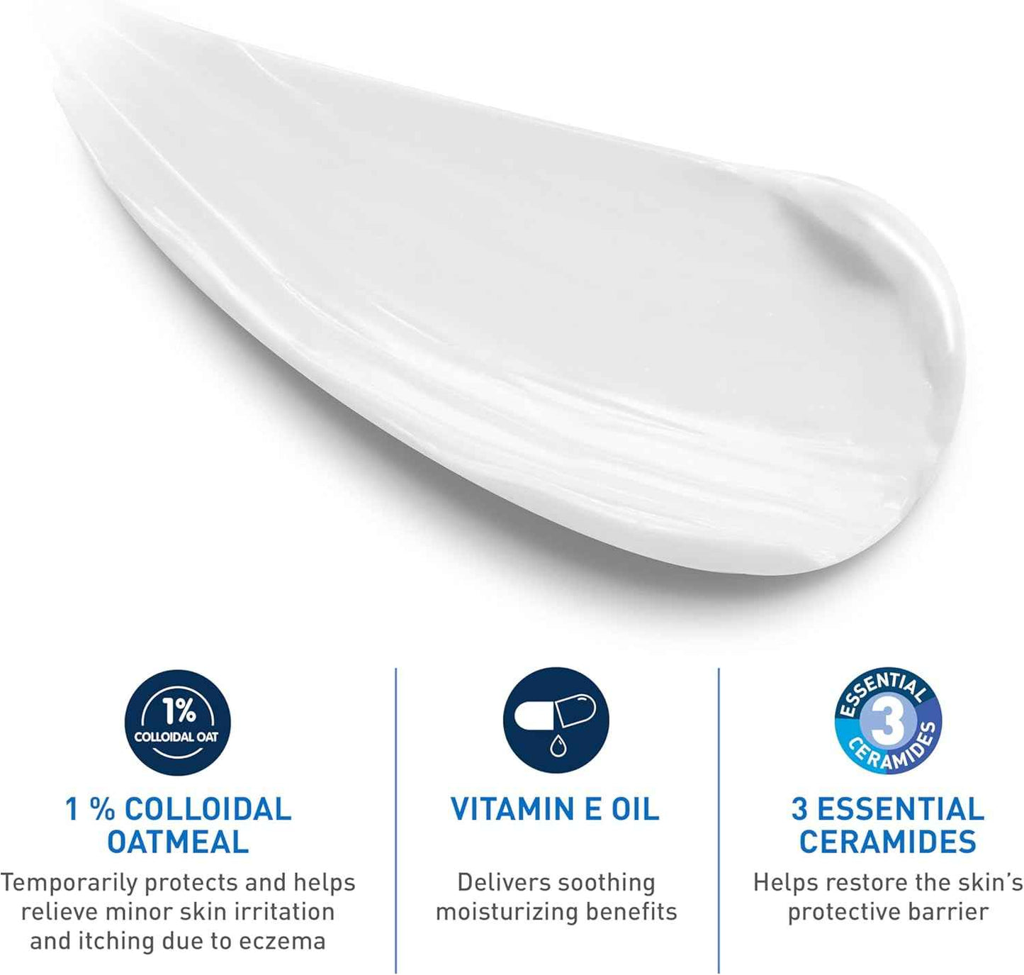 CeraVe Baby Eczema Relief Cream, 1% Colloidal Oatmeal Cream With Vitamin E & Ceramides, Soothes & Calms Itchy Skin, Developed With Pediatric Dermatologist, Fragrance Free, 5oz