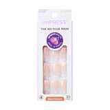 KISS imPRESS No Glue Mani Press On Nails, French, Light Neutral + White Tip French, Short Size, Squoval Shape, Includes 30 Nails, Prep Pad, Instructions Sheet, 1 Manicure Stick, 1 Mini File