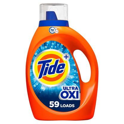Tide Ultra Oxi Boost Liquid Laundry Detergent, Advanced Stain Remover, Laundry Detergent Liquid with Extra Oxi Power