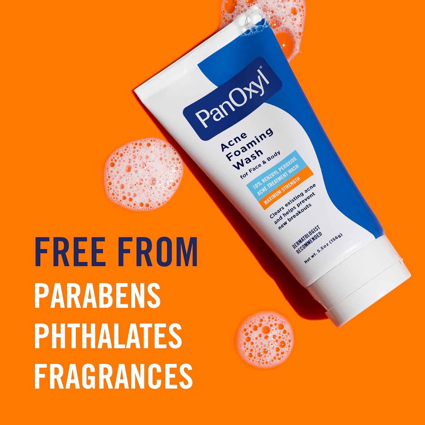 PanOxyl_10%_Benzoyl_Peroxide_Acne_Foaming_Wash,_Maximum_Strength,_Daily_Acne-Fighting_Face_and_Body_Cleanser,_Face_Wash_to_Clear,_Treat_and_Prevent_Acne_Pimples_and_Stubborn_Breakouts,_5.5_Oz_Tube