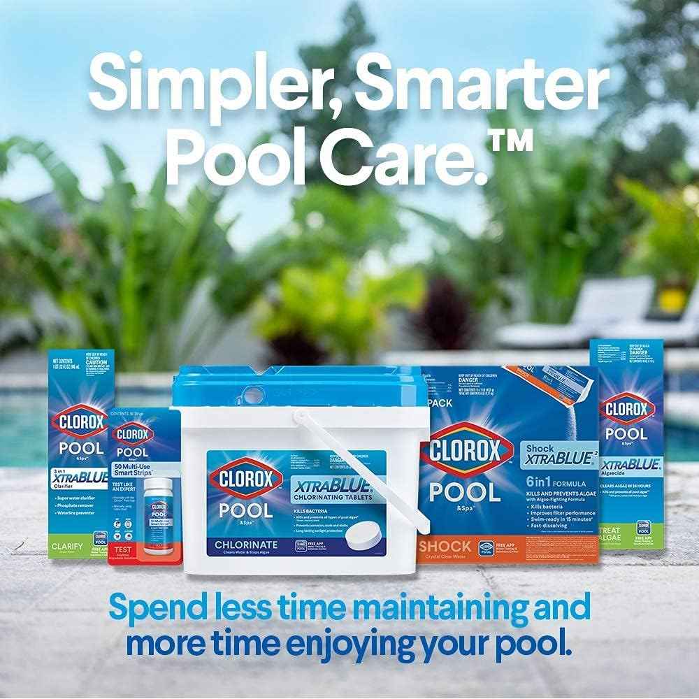 Clorox® Pool&Spa™ Swimming Pool Super Water Clarifier, Creates Crystal Clear Pool Water, 1 Quart
