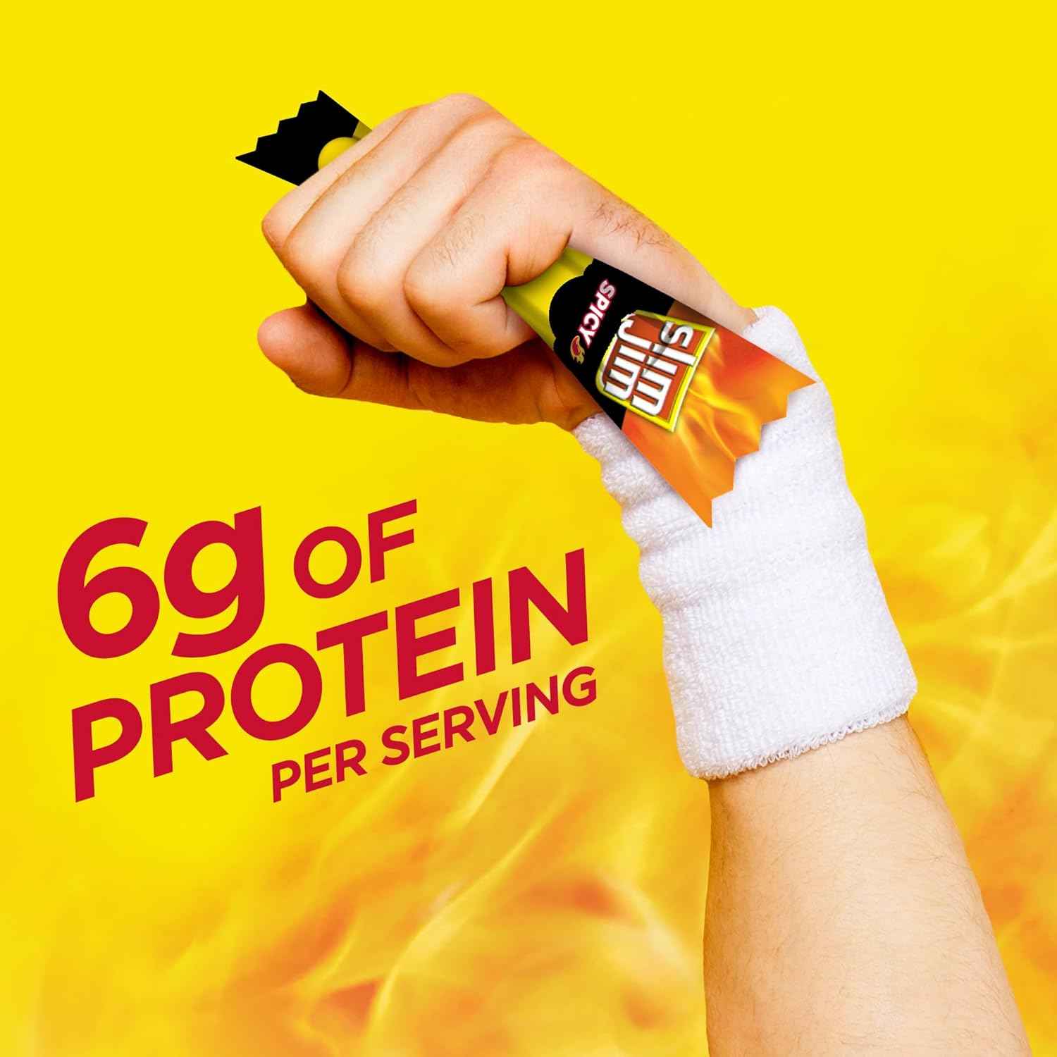 Slim Jim Smoked Meat Sticks, Spicy Flavor, 6g Protein Per Serving, Snack Size, Father's Day Snack Gift for Dad, 0.28 oz. (14 Count)