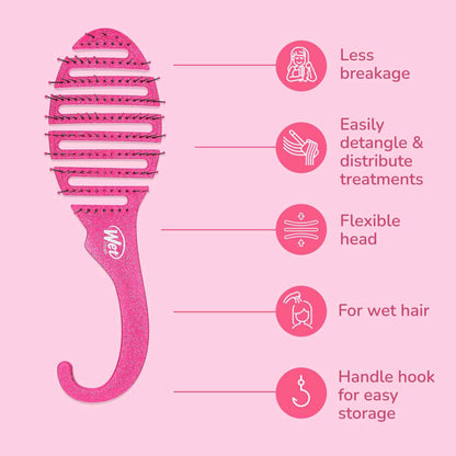 Wet Brush Shower Hair Brush Detangler - Exclusive Ultra-soft IntelliFlex Bristles - Minimizes Pain And Protects Against Split Ends and Breakage - Comb For Women, Men, Wet & Dry Hair